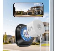 SONOFF CAM GalssView Caméra de fenêtre 3MP 2K avec console Web locale | WiFi 2,4 G/5 G, RTSP/ONVIF, caméra de sécurité domestique avec support coudé, installation sans perçage