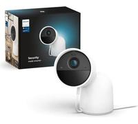 Caméra de Surveillance Filaire Philips Hue Secure, HD 1080p, Intérieure/Extérieure, Vision Nocturne, Détection de Mouvement, Blanc