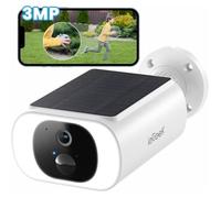 Caméra de surveillance - IEGEEK - 2K - Solaire - IP66 - Vision nocturne couleur