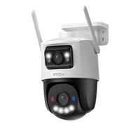Imou Cruiser Dual 2 Pro 4+4 MP WLAN caméra de surveillance avec lumière d'avertissement rouge-bleu, Aurora™ Low-Light Imaging Technologie, deux objectifs indépendants