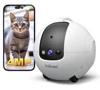 Caméra de surveillance intelligente - Modèle DH013 Dome - Wi-Fi 2,4 GHz - 1,3 MP 480p - Zoom numérique 2x - Alimentation par batterie avec prise UE - Intérieur/extérieur, résistante au vandalisme - Bl