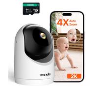 Caméra de surveillance intérieure Tenda 2K, compatible Wi-Fi 6, modèle CP3 V3.0. Caméra intérieure avec application, caméra pour animaux de compagnie 3MP avec audio bidirectionnel, vision nocturne, dé