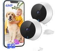 Caméra de surveillance intérieure WiFi, enregistrement continu 24/7, détection de mouvement, audio bidirectionnel, MINI12Q 2pcs