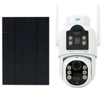 Caméra de surveillance IP PNI, modèle IP792, avec double objectif (2 MP + 2 MP), panneau solaire de 3 W, i