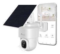 NIVIAN Caméra WiFi Extérieure 2,5K 4MP sans Fil - Batterie et Panneau Solaire, Vision 360° Motorisée, Détection PIR IA, Audio Bidirectionnel, Compatible Alexa et Google Assistant