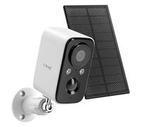 Caméra de surveillance + Panneau solaire 1.5W Détection PIR Étanche IP65 Blanc / Noir