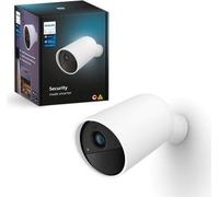 Caméra de surveillance Philips Hue Secure HD 1080P Intérieure et Extérieure, Vision nocturne, Audio bidirectionnel, Détection de mouvement AI, Blanc