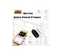 Caméra de surveillance rechargeable - sans fil Wifi IP - usage intérieur et extérieur - Full HD 1080p - batterie rechargeable - Waterproof IP66 -