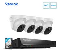 Caméra de surveillance Reolink 5MP POE dômes +8CH NVR avec 2To intégré - Vision nocturne IR - Étanche IP66