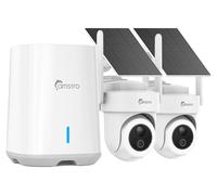 Caméra de surveillance, résolution 8 MP, angle de vision de 360°, Wi-Fi double bande, vision nocturne couleur, 4 canaux vidéo