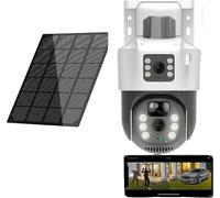 Caméra de surveillance, résolution 8MP, reconnaissance humaine IA, 4G solaire Pas de carte