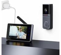 Caméra de surveillance sans fil 1080p avec vision nocturne et connexion Wi-Fi pour surveiller la porte d'entrée
