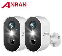 Caméra de surveillance sans fil - Caméra cylindrique - Vidéo 2K 3 MP - Wi-Fi 2,4 GHz - Détection de présence PIR - Vision nocturne couleur - Batterie 5200 mAh - Capteur CMOS 0,64 cm - Blanc