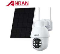 Caméra de surveillance/sécurité 5 MP - Caméra dôme Wi-Fi alimentée par batterie - 6000 mAh - 2,4 GHz - Vision nocturne couleur - Détection de présence PIR - Indice de protection IP66 (résistante aux i