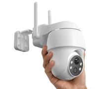 Caméra de surveillance solaire 2K pour l'extérieur, batterie externe, panneau solaire, 2,4 GHz, WiFi, suivi automatique, caméra solaire WLAN pour l'extérieur, vision nocturne en couleur, détection IA,