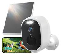 Caméra de surveillance solaire - Caméra extérieure sans fil - 4MP 2K - Wi-Fi 2,4/5 GHz - IP65 - Vision nocturne couleur