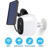Caméra de surveillance solaire Vidéo HD 1080P sans fil Caméras IP solaires pour la sécurité à domicile