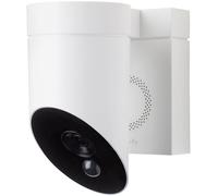 Caméra de surveillance Somfy Outdoor HD, 1080p, avec détecteur de mouvement, sirène, couleur blanche