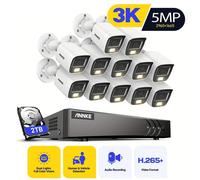 Caméra de surveillance - Surveillance par caméra - Caméra extérieure - Caméra de sécurité - Caméra CCTV - Résolution 3K 5MP
