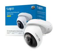 TP-Link Tapo TC46, caméra de sécurité IP, intérieur et extérieur, avec ou sans fil, Amazon Alexa et Google Assistant, plafond/mur/barre, noir, blanc