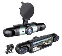 Caméra de tableau de bord, résolution Full HD 1080P, couverture de surveillance à 360°, vision nocturne activée, enregistrement en boucle pris en charge, capteur G intégré