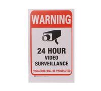 Caméra De Vidéosurveillance Étanchee En Pvc, 1/5 Pièces, Autocollant D'alarme, Signes D'avertissement, Vidéosurveillance À Domicile, Nouveauté 2020