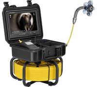 Caméra d'égout 98 pieds/30 mètres Caméra d'égout à nivellement automatique avec écran 9 pouces et zoom 36X