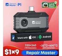 Caméra d'imagerie thermique 320*240 P1 pour téléphone portable iPhone et Android 600 ℃ Zoom numérique 15X d'inspection de maison de CVC P1 thermal camera
