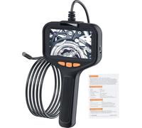 Caméra d'inspection Caméra d'inspection à double objectif avec lumière Borescope industriel 2m/6.5FT IP67 Waterproof Flexible Cable Sewer Camera 1080P HD Borescope Caméra d'inspection avec 8+1 LED Lig