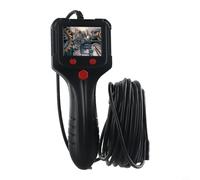 Caméra d'inspection de tuyau avec écran IPS de 61 cm IP67 étanche Objectif 8 mm Câble flexible 15 m Sonde unique pour vidange de moteur automobile égout mécanique maison (10 m)