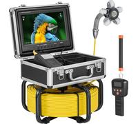 Caméra d'inspection des canalisations SucceBuy avec localisateur 512 Hz, longueur d'extension 30 m, caméra d'inspection des canalisations à nivellement automatique avec écran HD 1080P 9 pouces, carte