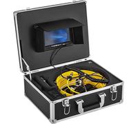 Caméra d'inspection des égouts 50 m, moniteur LCD 7 pouces, DVR, système d'inspection des canalisations étanche, kit caméra avec carte SD 8 Go (50 m, 7 pouces)