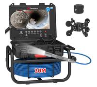 Caméra d'inspection endoscope caméra de canalisation - 30 m - Écran 9 pouces - IP68 étanche - Avec enregistrement DVR