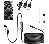 Caméra d'inspection Endoscopique, 3 en 1 USB Camera Endoscopique | Endoscope Industriel Caméra D'inspection Endoscopique Serpent avec 6 LED pour Smartphone Android(5M)