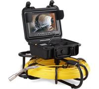 Caméra d'inspection endoscopique – 92 m – Caméra tubulaire et appareil de localisation pour conduites souterraines – LCD 720P – Batterie d'une autonomie de 6 heures