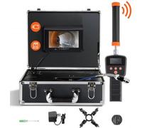 Caméra d'inspection endoscopique avec lumière - câble de 40 m - caméra professionnelle pour tubes - batterie de 6 heures - 1000 LTV - fonction d'enregistrement