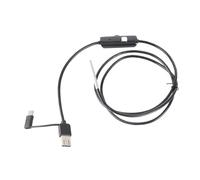 Caméra d'inspection endoscopique HD 3,9 mm Objectif IP67 Endoscope avec 6 lumières LED réglables pour entretien d'équipement industriel automobile Matériau ABS Alimenté par USB (câblé 1 m)