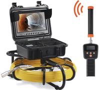 Caméra d'inspection endoscopique PRO – 50 m – Caméra pour tuyaux et appareil de localisation pour conduites souterraines – Professionnel