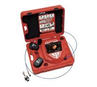 Caméra d'inspection Virax Visioval VX-SWITCH avec tête de caméra interchangeable, incluant une tête de caméra pivotante VX-40 pour canalisations