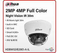 Net 2Mp Dome/Hdbw1239E1-A-Il-0280B-S6 Dahua