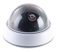 VisorTech Caméra dôme factice Coupole transparente Imite caméra 360° LED clignotante sans fil