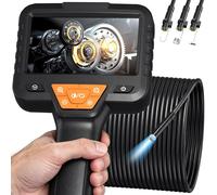Caméra endoscope 15,2 m avec caméra d'inspection endoscope HD Light-1080p | Outils d'égout étanches IP67 avec 8 LED réglables, caméras serpent avec écran IPS de 10,9 cm pour moteurs de plomberie et