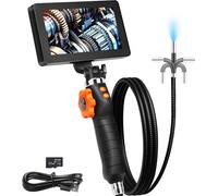 Caméra endoscope articulée 2 voies 180° Inspection industrielle HD 1080P - Vidéo endoscopie haute résolution - Idéal pour la maintenance et l'inspection