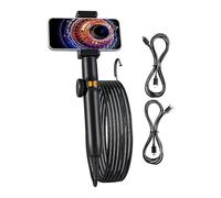 Caméra Endoscope Industrielle - Borescope Orientable Bidirectionnel Éclairé | Outil Serpent Étanche 6 LEDs Réglables pour Gaine Ventilation | Réparation Moteur Auto Canalisation - 1080P (Orientation)