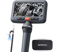 Caméra endoscopique articulée avec éclairage : endoscope de contrôle à double objectif avec écran IPS de 5 pouces