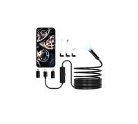 Caméra Endoscopique avec Câble Semi-rigide 5 m, Endoscope HD 1920p pour Android et iOS, avec 8 Lumières LED Réglables, Zoom