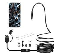 Camera Endoscopique avec Lumière, 3 in 1 Endoscope Camera HD 1920P，Caméra de Puits Étanche IP67 avec 8 LED，Pas de WiFi Camera Inspection Canalisation pour Smartphone Android et iOS, Windows (5M)