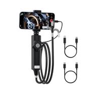 Caméra endoscopique avec lumière [Rotation à 360°] Endoscope articulé HD 1920P avec caméra Serpent Semi-Rigide IP67 pour Inspection étanche Cadeaux/Outils Endoscope Fille pour Homme pour iPhone