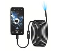 Caméra endoscopique HD 1 920 x 1 440 p - Boroscope flexible étanche IP67 avec 6 LED réglables, câble rigide de 5 m - Caméra endoscopique pour téléphone portable compatible avec Android et PC