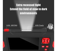 Caméra endoscopique industrielle avec deux lumières LED 1920*1080P 8+1, inspection étanche IP68, écran 4,3 pouces, fil fixe de 5 m, diamètre 8 mm